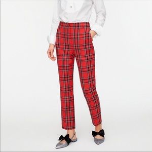J. Crew High Rise Camron Tartan Stewart Plaid Trousers